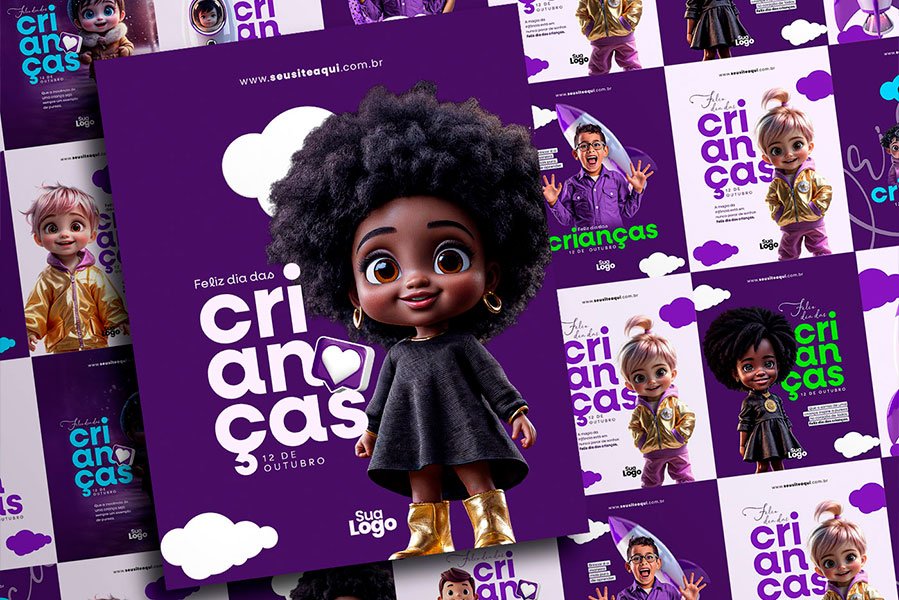pack de design dia das crianças